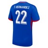 Camiseta de fútbol Francia T. Hernandez 22 Primera Equipación Euro 2024 - Hombre